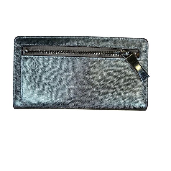 Kate Spade Metallic Gold Leather Bifold Wallet - Picture 2 of 8